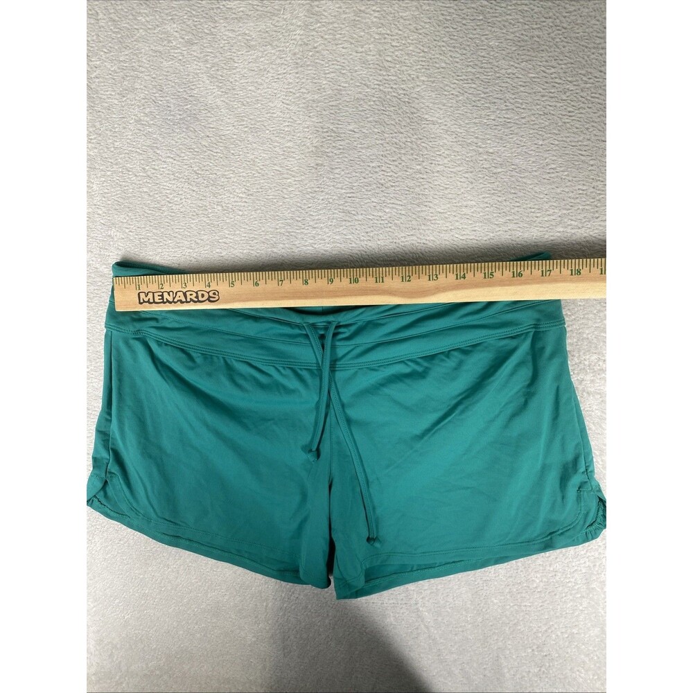 Athleta Surge Swim Shorts Large Green Athletic Quick Dry Drawstring Lined - Picture 2 of 9